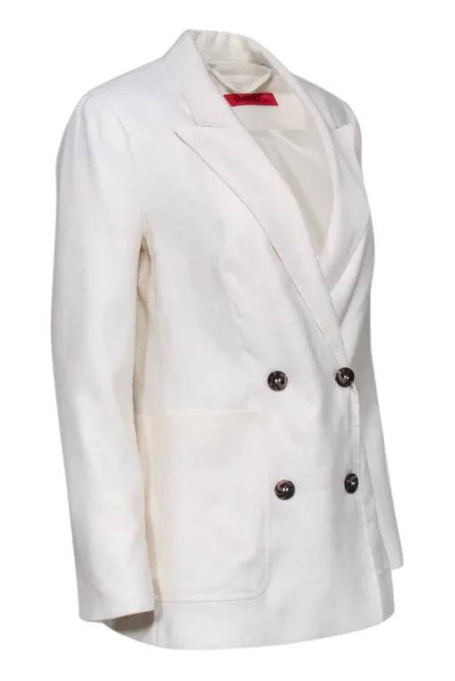 Max & Co. - Ivory Linen Double Breasted Blazer Sz 2