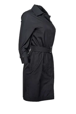 Max Mara - Black Cotton Belted Shirtdress Sz 6