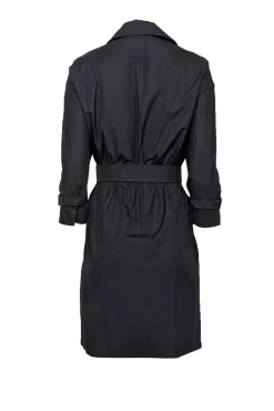 Max Mara - Black Cotton Belted Shirtdress Sz 6