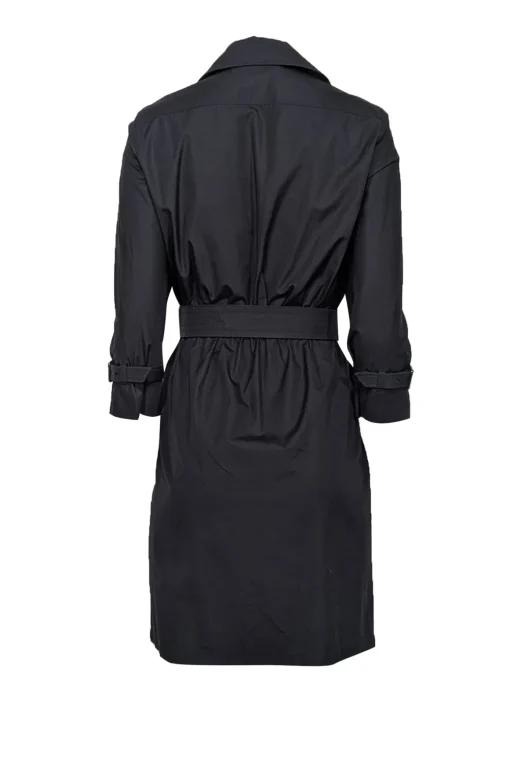 Max Mara - Black Cotton Belted Shirtdress Sz 6