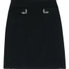 Max Mara - Black Midi Pencil Skirt w/ Bejeweled Pockets Sz 12