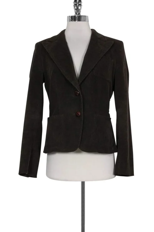 Max Mara - Brown Corduroy Blazer Sz 6