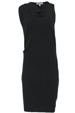Max Mara - Charcoal Sleeveless Shift Dress Sz 10