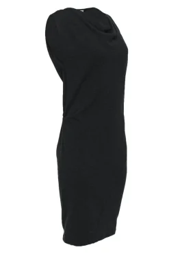 Max Mara - Charcoal Sleeveless Shift Dress Sz 10