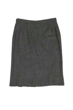 Max Mara - Cream & Black Pencil Skirt Sz 12