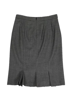 Max Mara - Cream & Black Pencil Skirt Sz 12