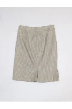 Max Mara - Cream Striped Skirt Sz 6
