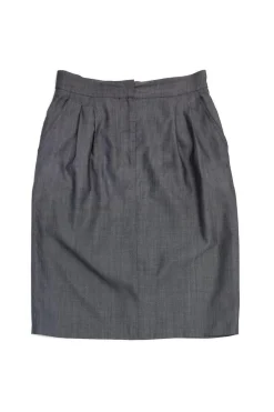 Max Mara - Grey Wool Blend Suit Skirt Sz 4