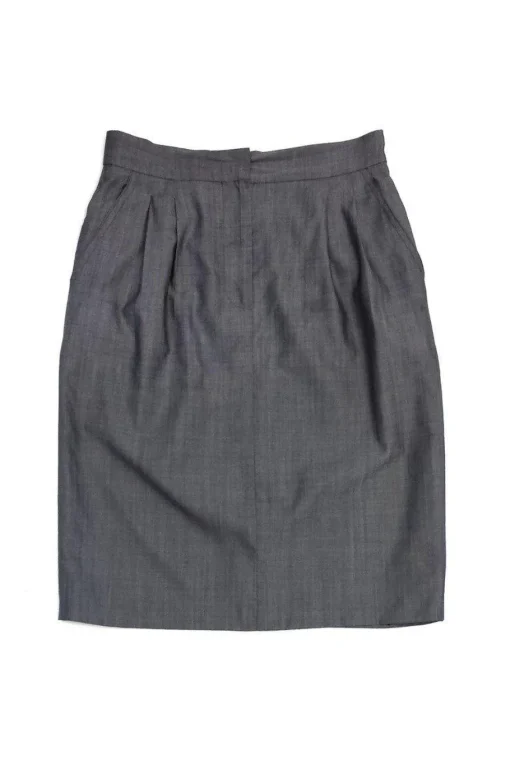 Max Mara - Grey Wool Blend Suit Skirt Sz 4