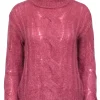 Max Mara - Pink Mohair Blend Turtleneck Sweater Sz XS