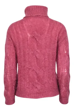 Max Mara - Pink Mohair Blend Turtleneck Sweater Sz XS