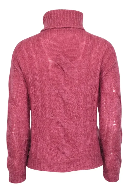 Max Mara - Pink Mohair Blend Turtleneck Sweater Sz XS