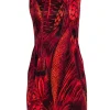 Max Mara - Red & Orange Print Dress Sz 8