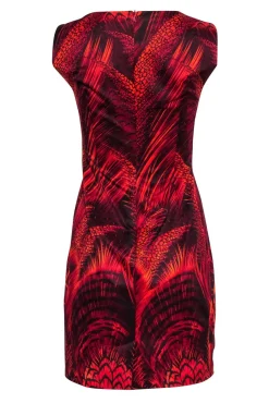 Max Mara - Red & Orange Print Dress Sz 8