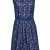 Mayle -  Blue Sleeveless Lace A-line Dress Sz 8