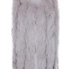 Metric Knits - Grey Vest w/ Fox Fur Sz S