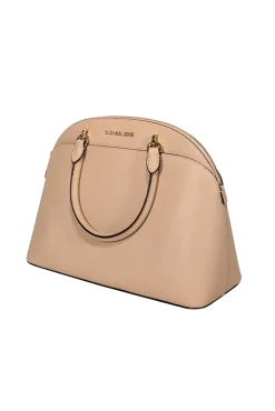 Michael Kors - Beige Saffiano Leather Satchel Bag