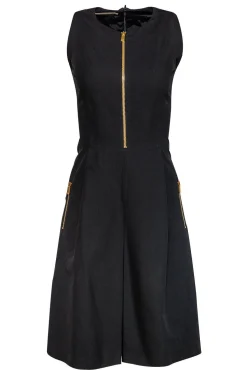 Michael Kors - Black Cotton Fit & Flare Dress Sz 2