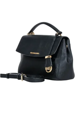 Michael Kors - Black Front Flap Top Handle Crossbody Bag