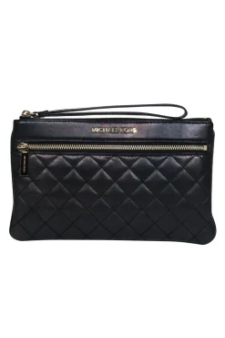 Michael Kors - Black Quilted Leather Clutch
