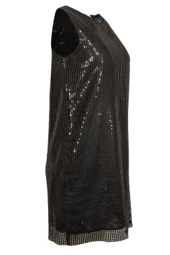 Michael Kors - Black Sequin Sleeveless Mini Dress Sz 6