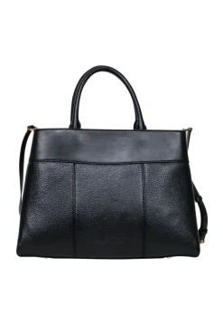 Michael Kors - Black Structured Satchel w/ Crossbody Strap