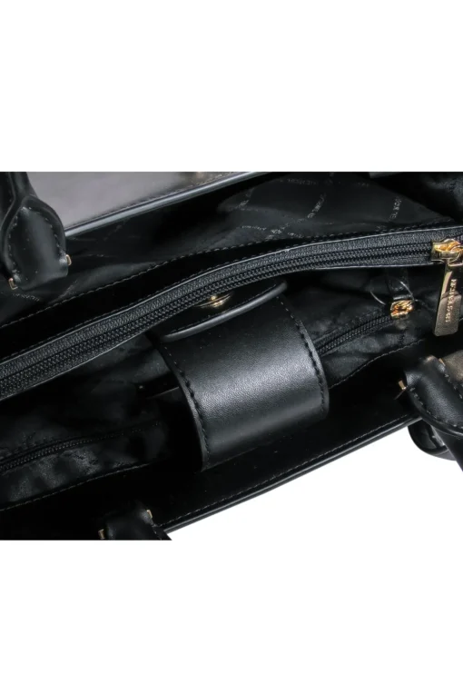 Michael Kors - Black Structured Satchel w/ Crossbody Strap