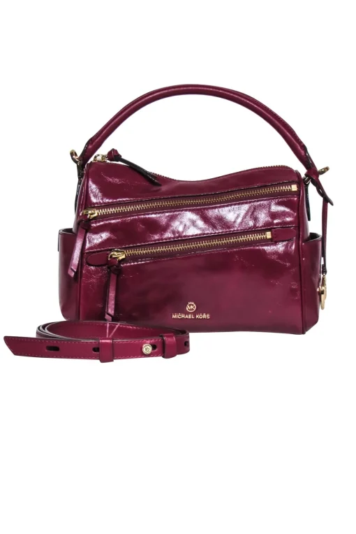 Michael Kors - Burgundy Leather Top Handle Crossbody Bag