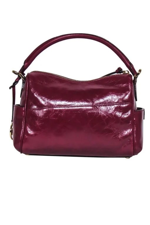 Michael Kors - Burgundy Leather Top Handle Crossbody Bag