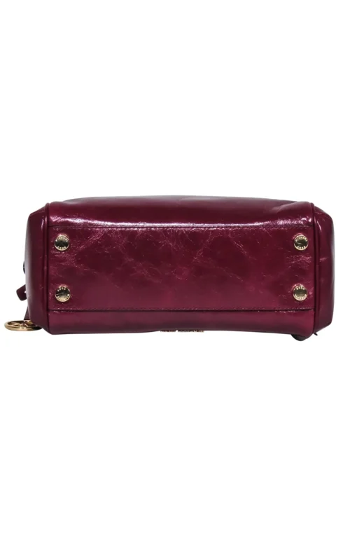 Michael Kors - Burgundy Leather Top Handle Crossbody Bag