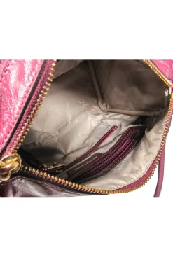 Michael Kors - Burgundy Leather Top Handle Crossbody Bag