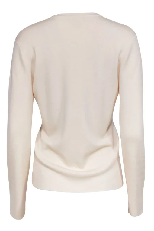 Michael Kors - Cream Cashmere V-Neck Sweater Sz L