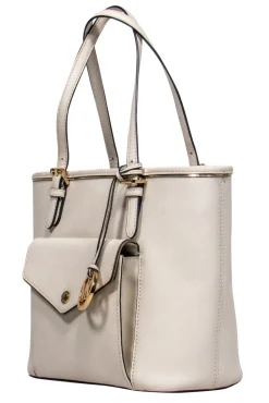 Michael Kors - Cream Leather Mini Zipper Tote