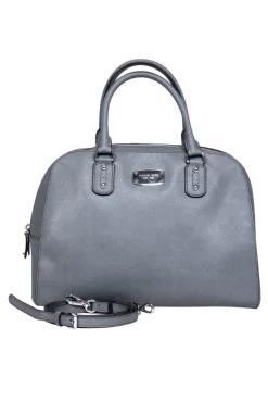 Michael Kors - Grey Leather Bowling-Style Bag