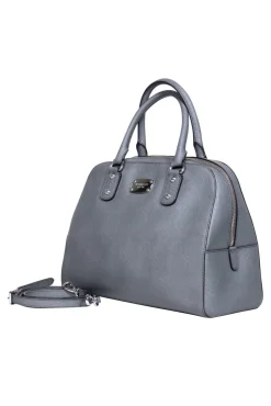 Michael Kors - Grey Leather Bowling-Style Bag