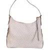 Michael Kors - Ivory & Beige Monogram Print Shoulder Bag