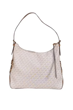 Michael Kors - Ivory & Beige Monogram Print Shoulder Bag