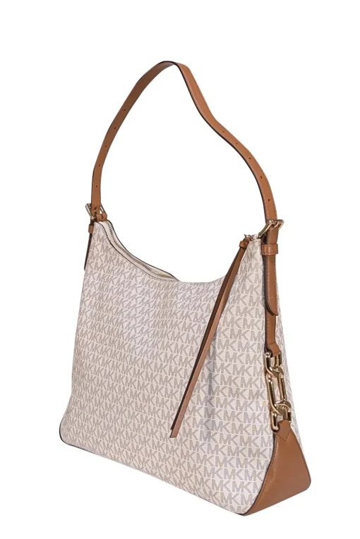 Michael Kors - Ivory & Beige Monogram Print Shoulder Bag