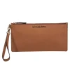 Michael Kors - Light Brown Textured Leather Rectangular Wristlet
