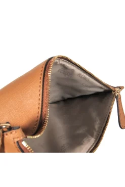 Michael Kors - Light Brown Textured Leather Rectangular Wristlet