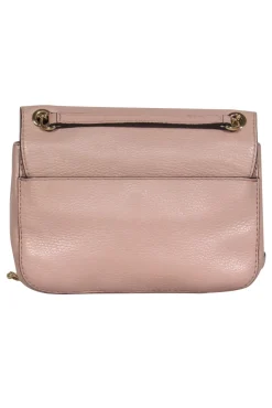 Michael Kors - Light Pink Pebbled Leather Gold Chain Crossbody