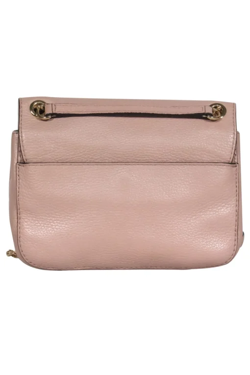 Michael Kors - Light Pink Pebbled Leather Gold Chain Crossbody