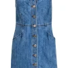 Michael Kors - Medium Wash Sleeveless Overall Dress Sz 0