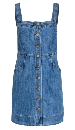 Michael Kors - Medium Wash Sleeveless Overall Dress Sz 0