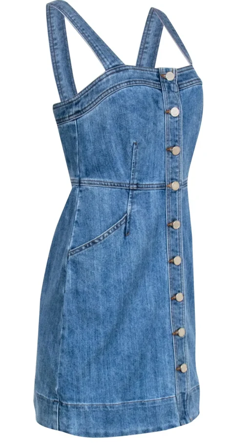 Michael Kors - Medium Wash Sleeveless Overall Dress Sz 0