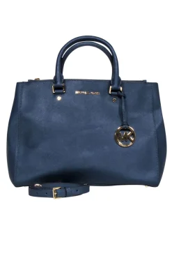 Michael Kors - Navy Saffiano Leather Satchel