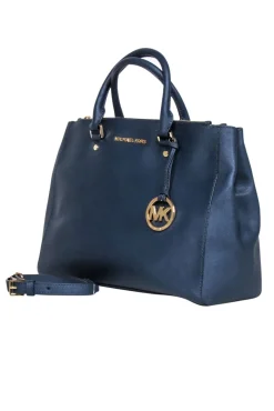 Michael Kors - Navy Saffiano Leather Satchel