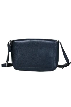Michael Kors - Navy Textured Leather Crossbody w/ Contrasting Pocket