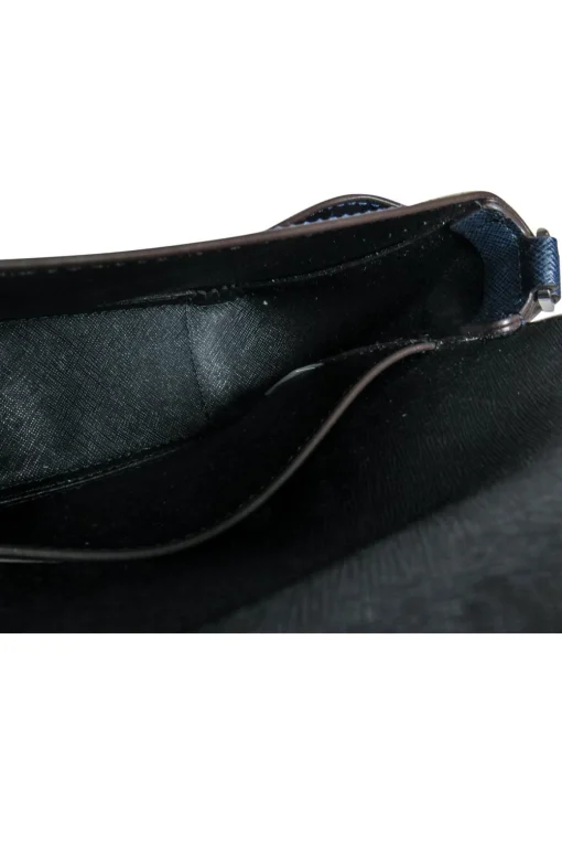 Michael Kors - Navy Textured Leather Crossbody w/ Contrasting Pocket