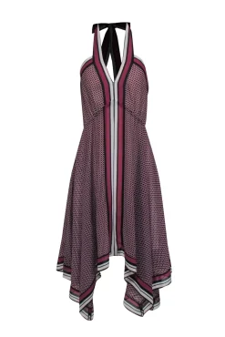 Michael Kors - Purple Printed Halter Dress Sz S